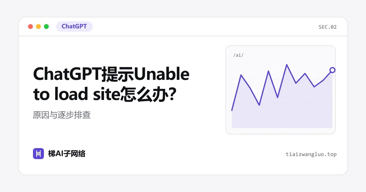 ChatGPT提示Unable to load site怎么办？原因与逐步排查