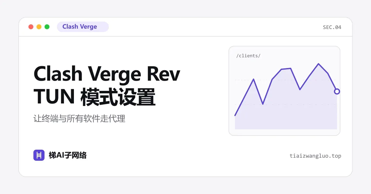 Clash Verge Rev TUN 模式设置：让终端与所有软件走代理