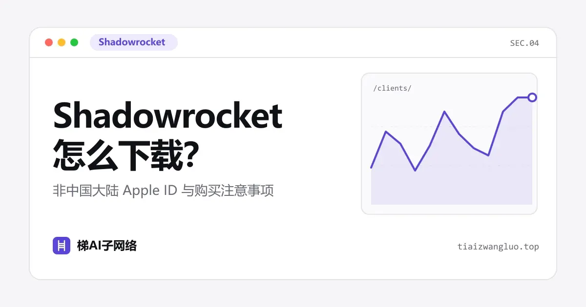 Shadowrocket 怎么下载？非中国大陆 Apple ID 与购买注意事项