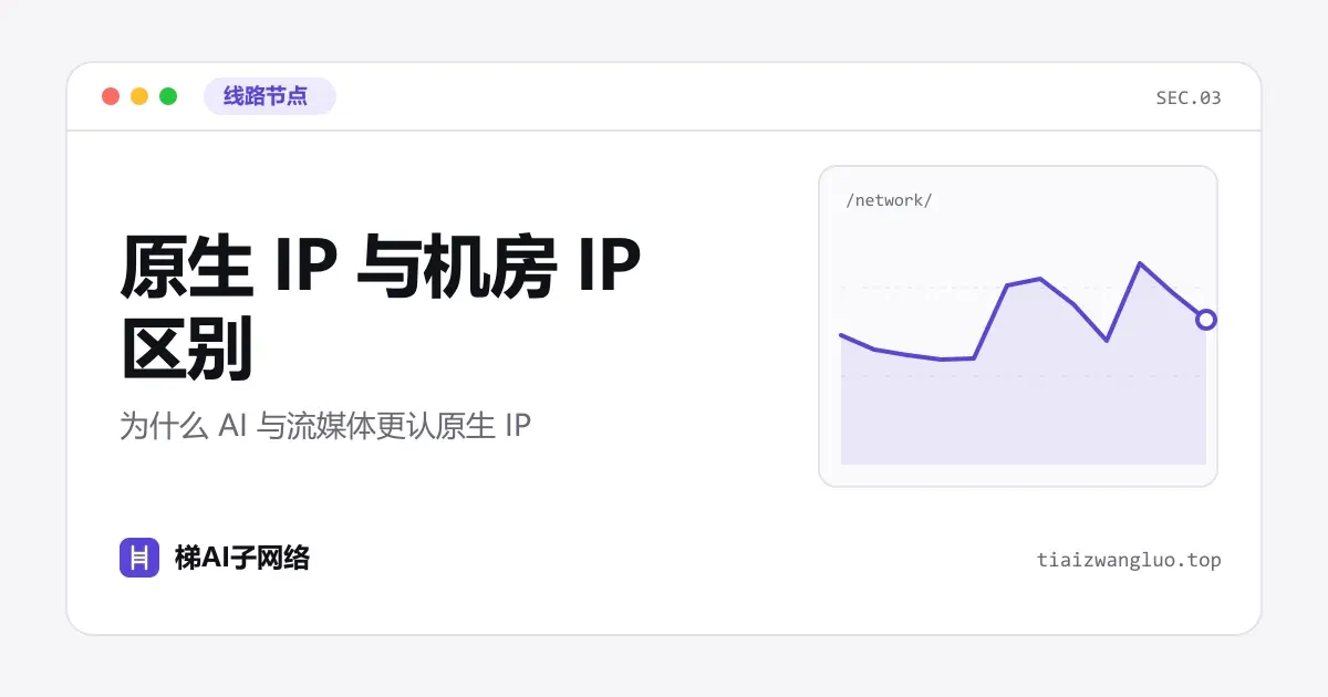 原生 IP 与机房 IP 区别：为什么 AI 与流媒体更认原生 IP